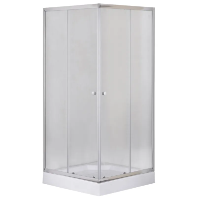 Душевая кабина с низким поддоном Mixxus CUBIC SCT01-100x100x195-FB CHROME матовое стекло 4мм (MI690