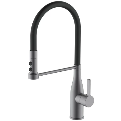 Смеситель для кухни Mixxus Premium Summer 017 GRAPHITE REFL.BLACK (MI6962)