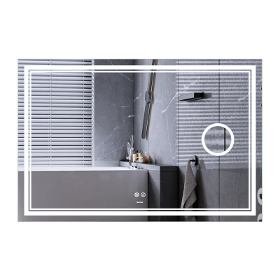 Зеркало Mixxus Premium QUADRO MR20-100x70 (LED Touch, Anti-fog, димер, линза) (MP6622)