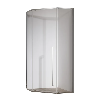 Душевая кабина без поддона Koer SR SC06-100x100x200-TR-01 прозрачное стекло Easy Clean 8мм, хром (K