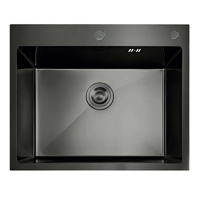 Мийка з нержавіючої сталі MIXXUS MH5843 DECOR NANO-BLACK (3.0/0.8) колір графіт (MI7042)