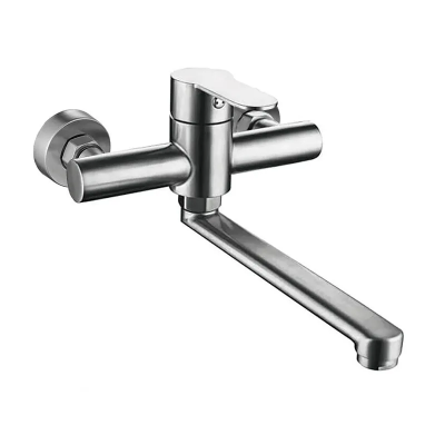 Смеситель для кухни Zerix DAX-005 настенный из нерж. стали SUS304 (ZX4814)