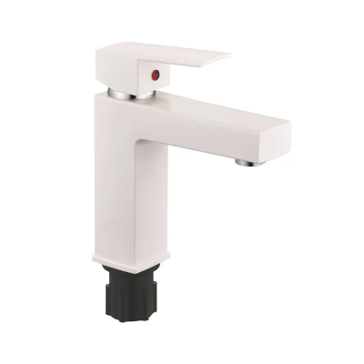 Смеситель для умывальника Plamix Kubus-001 SET White (с подводкой) (PM0671)