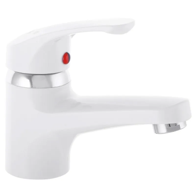 Смеситель для умывальника Plamix Afina-001 White (без подвода) (PM0684)