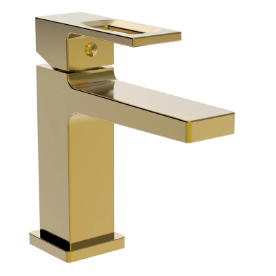 Смеситель для умывальника Haiba KANT 001 BRUSHED GOLD (HB9605)