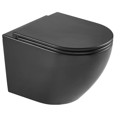 Унитаз подвесной Mixxus Premium ELLIPSE-0303-T3 BLACK 520х365х360mm, система смыва TORNADO 3.0 (MP6