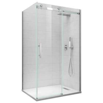Боковая стенка для кабины Koer SR SW01-90x200-TR-01 прозрачное стекло Easy Clean 8мм, хром (KR5381)