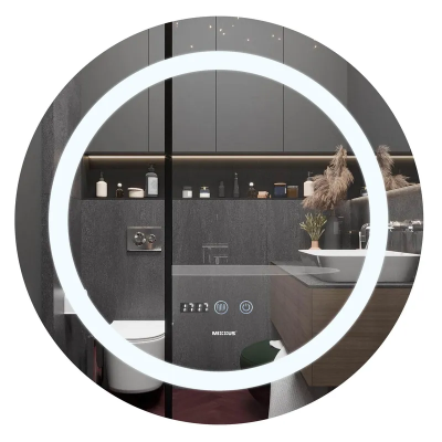 Зеркало Mixxus PLAIN MC02-60-CASE с LED Touch, Anti-fog, димером, рег. яркости, часами (MI6661)