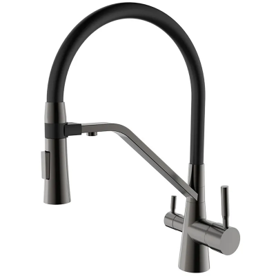 Смеситель для кухни Mixxus Premium Magnet 021 GRAPHITE REFL.BLACK (MI6975)