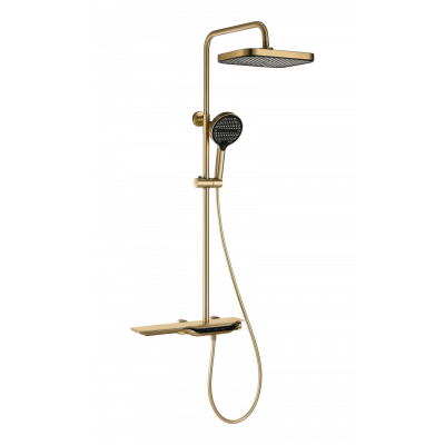 Душевая колонна с термостатическим смесителем Mixxus Premium SPACE-009-J Brushed gold, 3 режима (MI