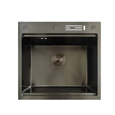 Мийка Mixxus MH5050-SK Nano-Black з н.ст.зі сходинкою для сушарки, з підст.під ножі(графіт) (MX1940