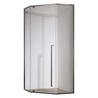 Душевая кабина без поддона Koer SR SC06-90x90x200-TR-07 прозрачное стекло Easy Clean 8мм, графит (K