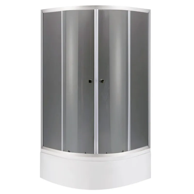 Душевая кабина с высоким поддоном Mixxus PLAIN SCT01-90x90x195-GR SATIN серое тонированное стекло 4