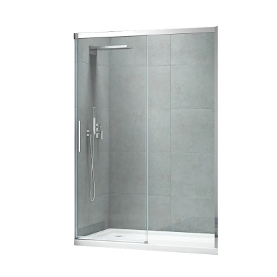 Дверь в нишу Koer SR SD05-140x200-TR-01 прозрачное стекло Easy Clean 6мм, хром (KR5406)