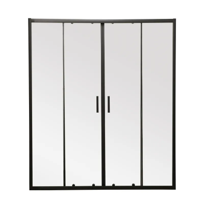 Дверь в нишу Mixxus Premium DIVERSE SD01-160x185-TR Black прозрачное стекло 5мм (MI6879)