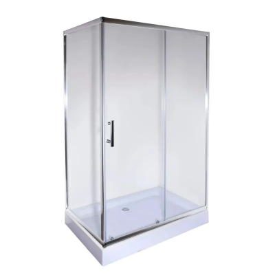 Душевая кабина с низким поддоном Mixxus HARD SCT01-120x80x198-TR CHROME прозрачное стекло 5мм (MI69