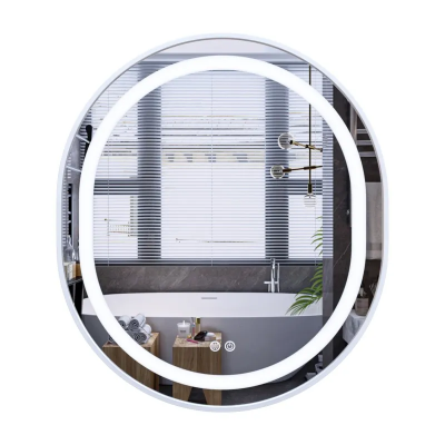 Зеркало Mixxus Premium ELLIPSE MV05-80x70-REVERSE WHITE (LED Touch, Anti-fog, димер (3-6kK)) (MP664