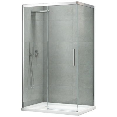 Боковая стенка для кабины Koer SR SW05-90x200-TR-01 прозрачное стекло Easy Clean 6мм, хром (KR5407)