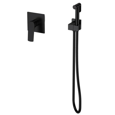 Смеситель для гигиенического душа Mixxus Premium MONE 002 INNER Black встраиваемый с лейкой (MI6779