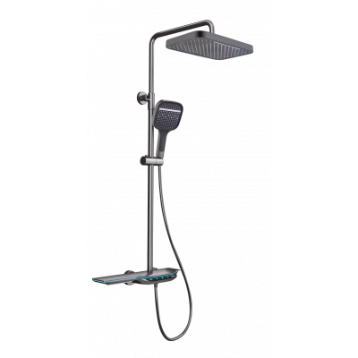 Душевая колонна с термостатическим  смесителем Mixxus Premium SPACE-009-J Graphite, 3 режима (MI654
