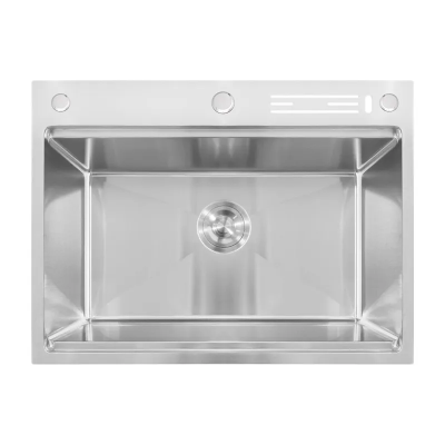 Мийка Mixxus MH7050-SK NANO-SILVER (3.0/0.8) з н.ст., зі сходинкою для суш.,з підст.під ножі(нерж.)