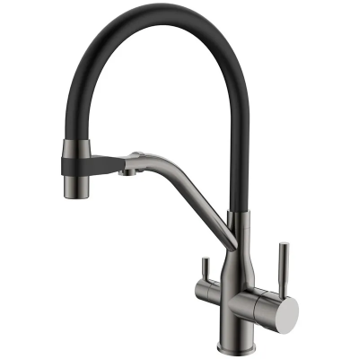 Смеситель для кухни MixxusPremium Gravity 021 GRAPHITE REFL.BLACK (MI6979)